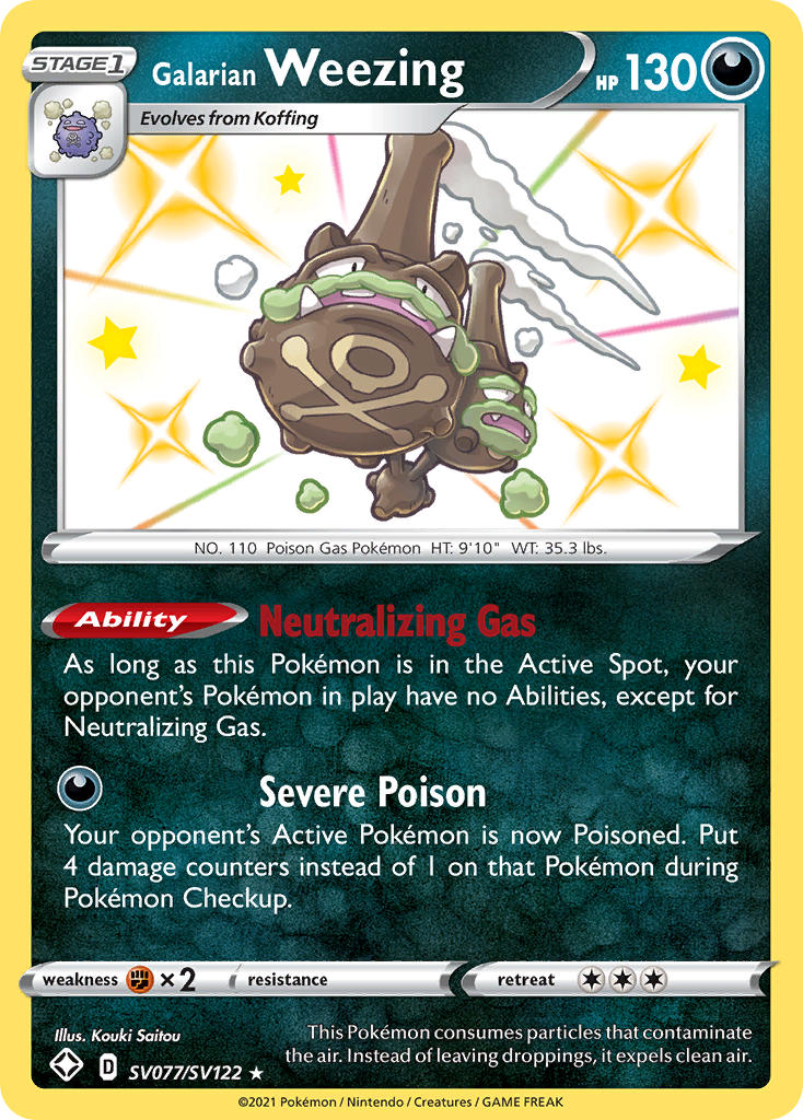 Galarian Weezing (SV077/SV122) [Sword & Shield: Shining Fates] | Odin's Place