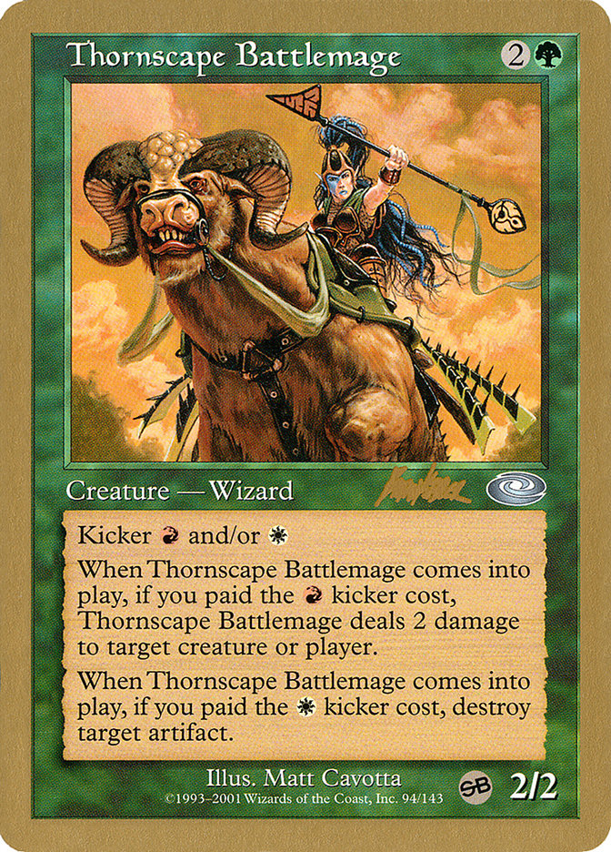 Thornscape Battlemage (Brian Kibler) (SB) [World Championship Decks 2002] | Odin's Place
