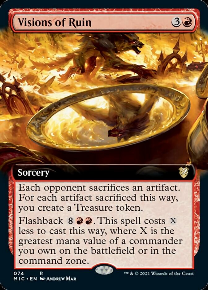 Visions of Ruin (Extended Art) [Innistrad: Midnight Hunt Commander] | Odin's Place