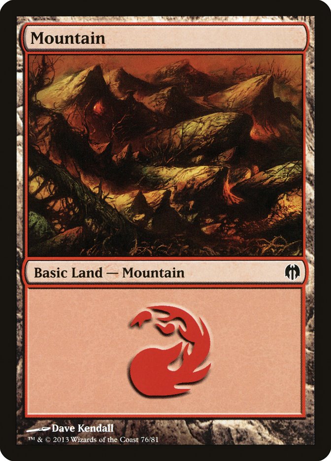 Mountain (76) [Duel Decks: Heroes vs. Monsters] | Odin's Place