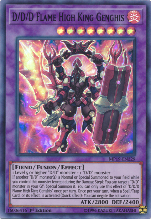 D/D/D Flame High King Genghis [MP19-EN229] Super Rare | Odin's Place