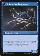 Uninvited Geist // Unimpeded Trespasser [Shadows over Innistrad] | Odin's Place