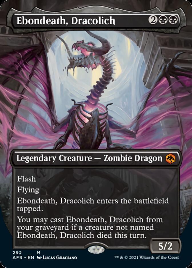 Ebondeath, Dracolich (Borderless Alternate Art) [Dungeons & Dragons: Adventures in the Forgotten Realms] | Odin's Place