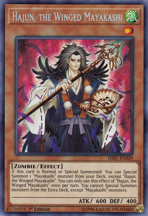 Hajun, the Winged Mayakashi [HISU-EN029] Secret Rare | Odin's Place