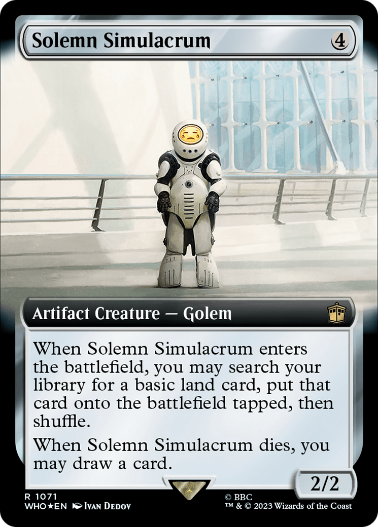 Solemn Simulacrum (Extended Art) (Surge Foil) [Doctor Who] | Odin's Place