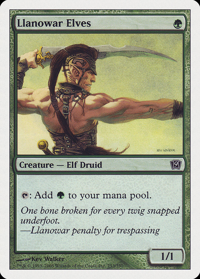 Llanowar Elves (9th Edition) [Oversize Cards] | Odin's Place