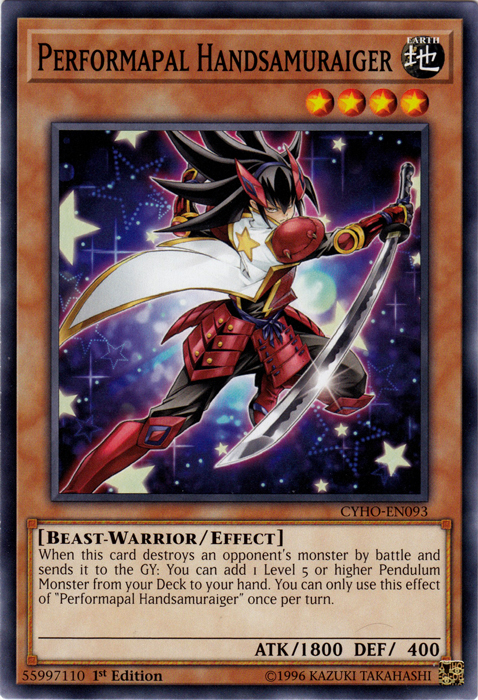 Performapal Handsamuraiger [CYHO-EN093] Common | Odin's Place
