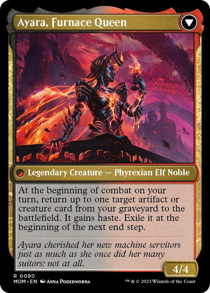 Ayara, Widow of the Realm // Ayara, Furnace Queen [March of the Machine] | Odin's Place