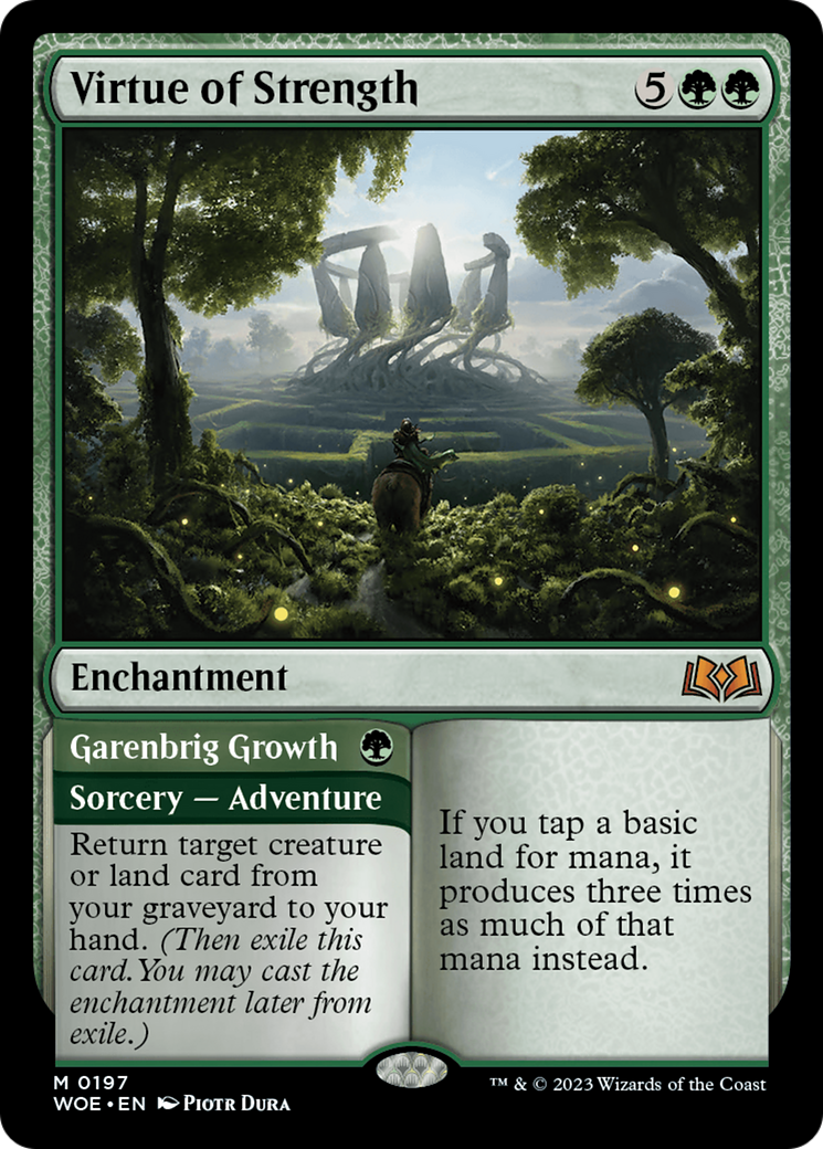 Virtue of Strength // Garenbrig Growth [Wilds of Eldraine] | Odin's Place