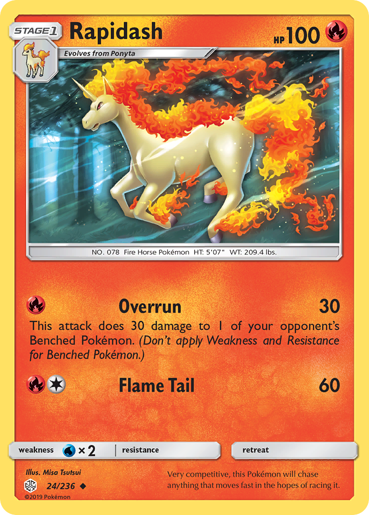 Rapidash (24/236) [Sun & Moon: Cosmic Eclipse] | Odin's Place