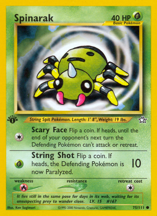 Spinarak (75/111) [Neo Genesis 1st Edition] | Odin's Place