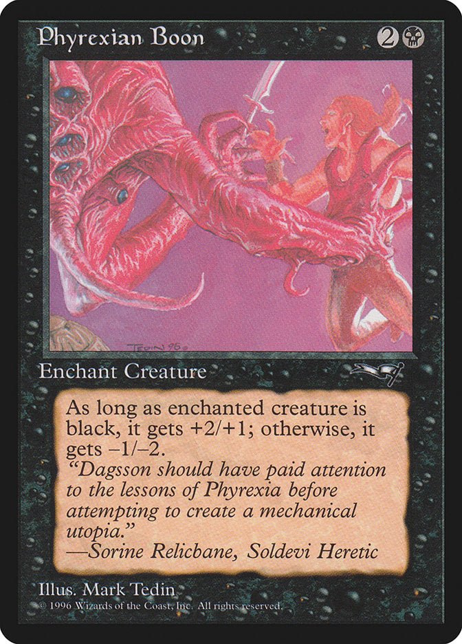 Phyrexian Boon (Person on the Right) [Alliances] | Odin's Place