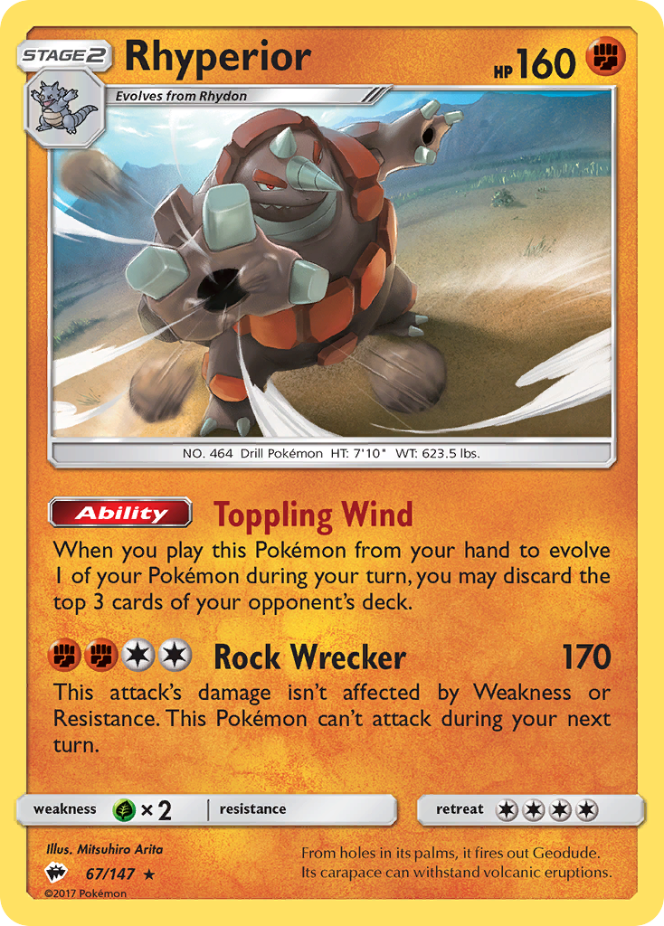 Rhyperior (67/147) [Sun & Moon: Burning Shadows] | Odin's Place