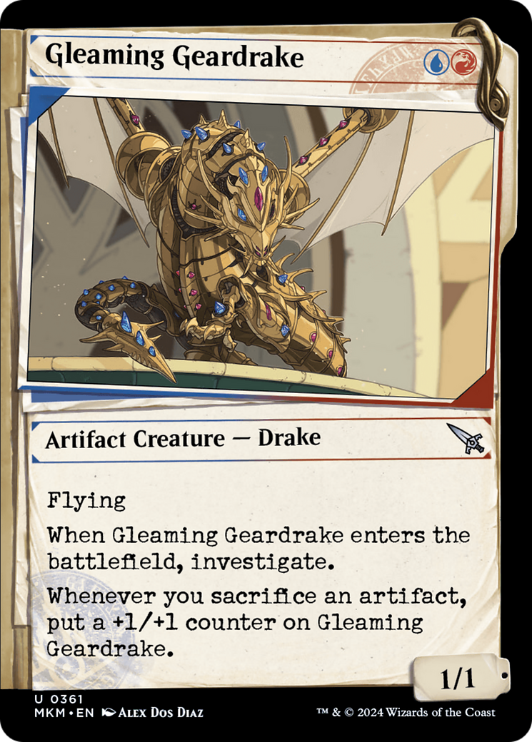 Gleaming Geardrake (Showcase) [Murders at Karlov Manor] | Odin's Place