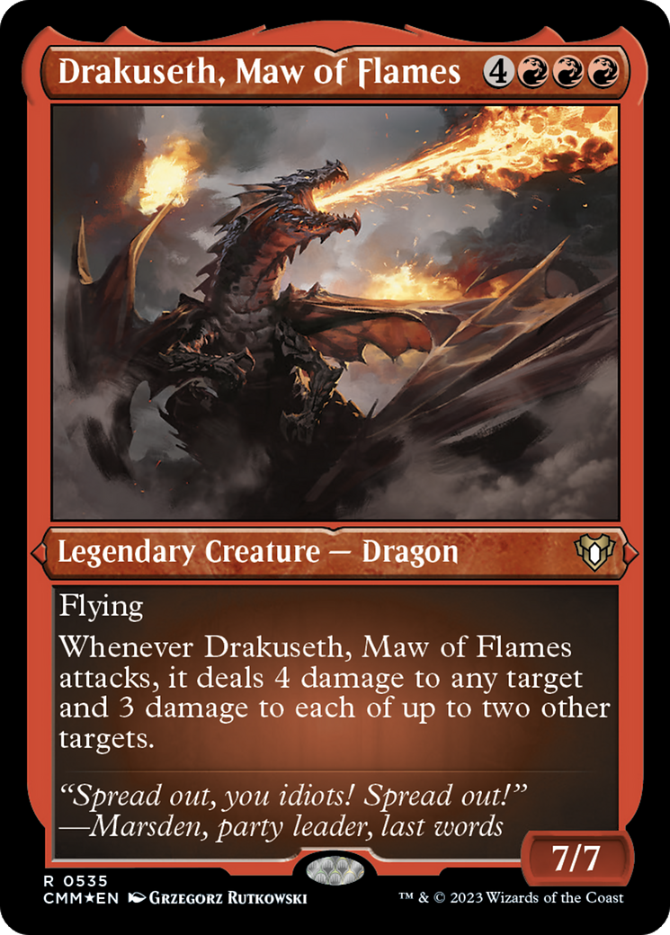 Drakuseth, Maw of Flames (Foil Etched) [Commander Masters] | Odin's Place