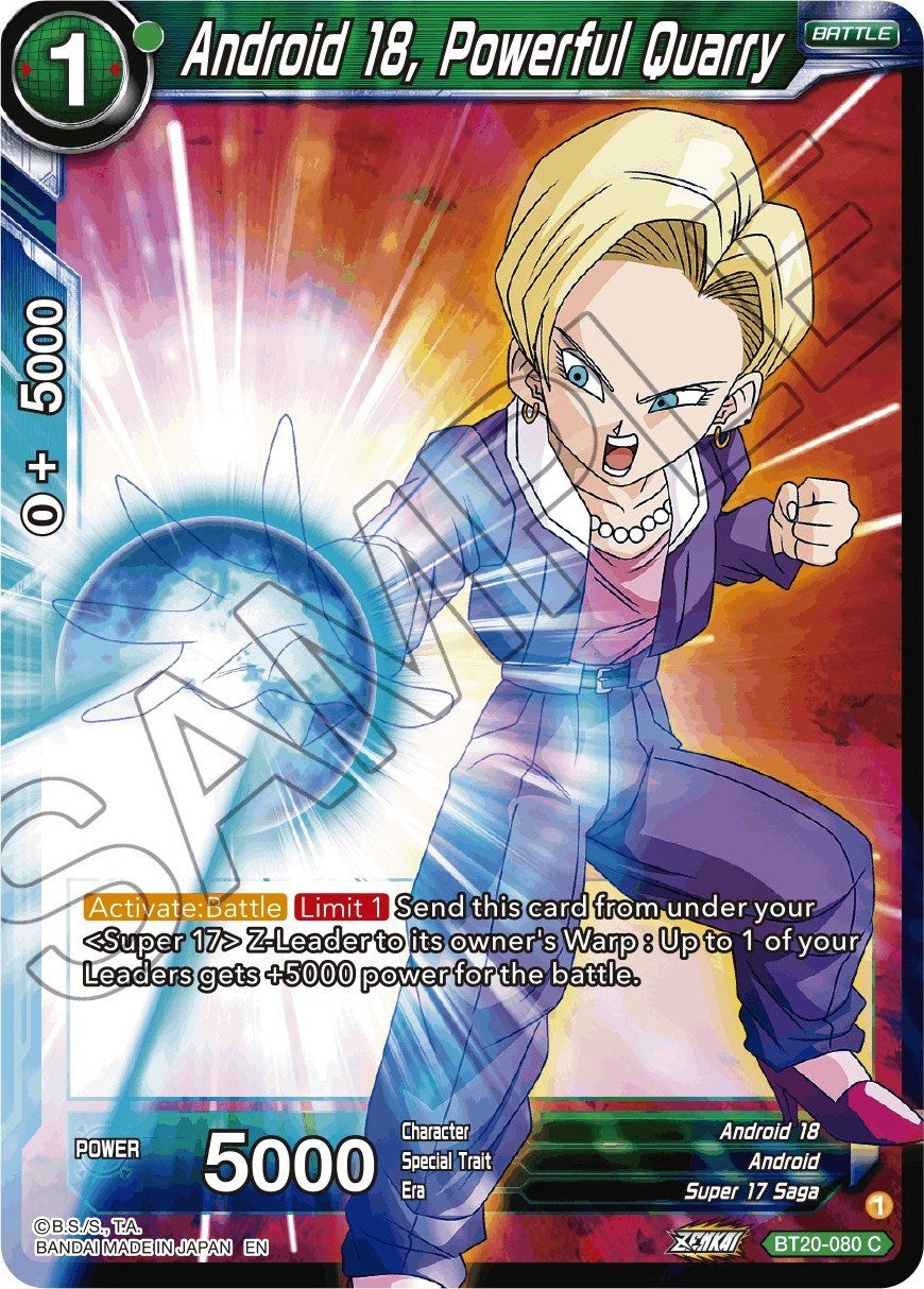 Android 18, Powerful Quarry (BT20-080) [Power Absorbed] | Odin's Place