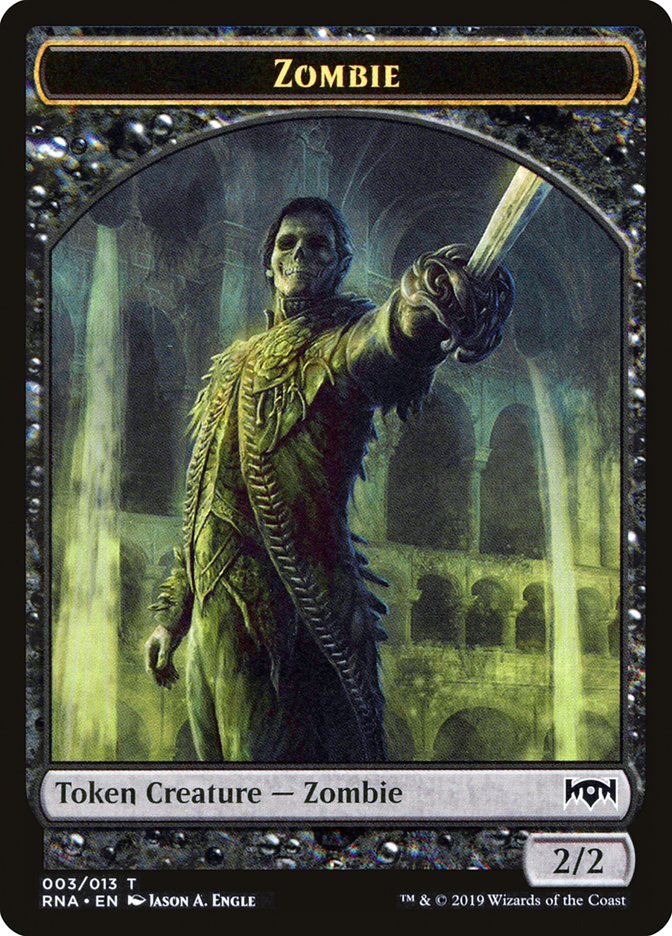 Zombie Token (3) [Ravnica Allegiance Tokens] | Odin's Place