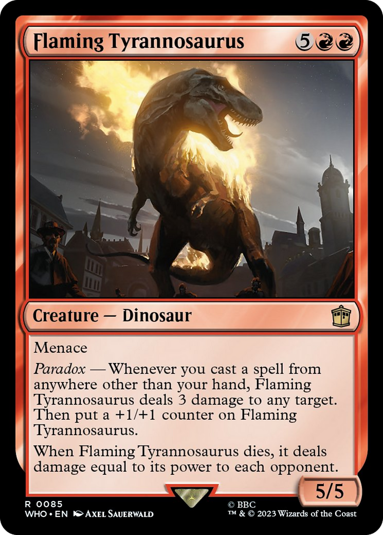 Flaming Tyrannosaurus [Doctor Who] | Odin's Place