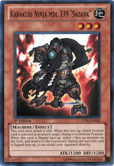 Karakuri Ninja mdl 339 Sazank [STBL-EN022] Super Rare | Odin's Place