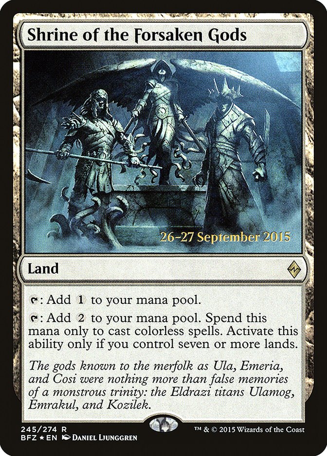 Shrine of the Forsaken Gods (245) [Battle for Zendikar Prerelease Promos] | Odin's Place
