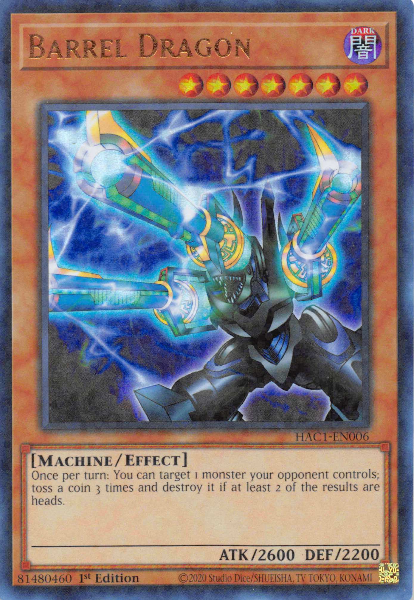 Barrel Dragon (Duel Terminal) [HAC1-EN006] Parallel Rare | Odin's Place