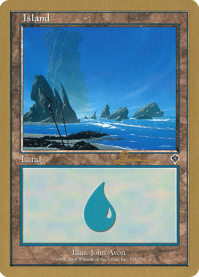 Island (ar336) (Antoine Ruel) [World Championship Decks 2001] | Odin's Place