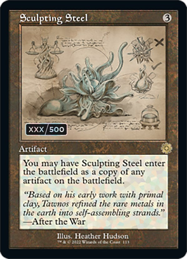 Sculpting Steel (Retro Schematic) (Serialized) [The Brothers' War Retro Artifacts] | Odin's Place