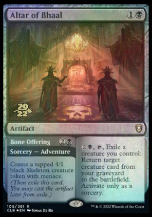 Altar of Bhaal // Bone Offering [Commander Legends: Battle for Baldur's Gate Prerelease Promos] | Odin's Place