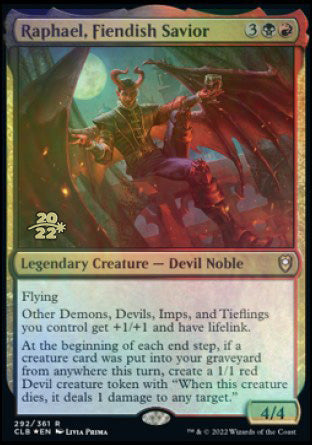 Raphael, Fiendish Savior [Commander Legends: Battle for Baldur's Gate Prerelease Promos] | Odin's Place