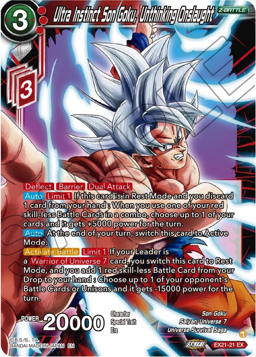 Ultra Instinct Son Goku, Unthinking Onslaught (EX21-21) [5th Anniversary Set] | Odin's Place