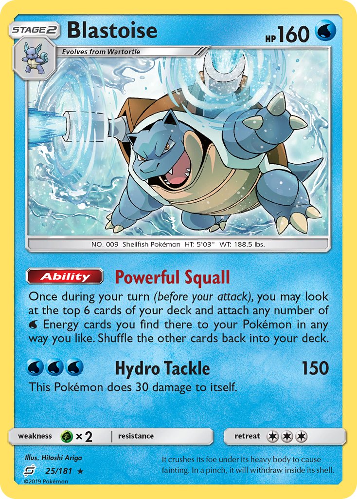 Blastoise (25/181) (Theme Deck Exclusive) [Sun & Moon: Team Up] | Odin's Place