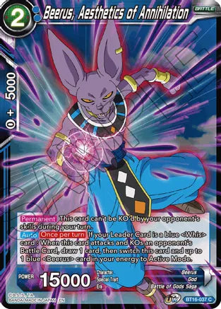 Beerus, Aesthetic of Annihilation (BT16-037) [Realm of the Gods] | Odin's Place