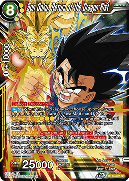 Son Goku, Return of the Dragon Fist (BT14-097) [Cross Spirits] | Odin's Place