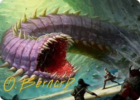 Purple Worm Art Card (Gold-Stamped Signature) [Dungeons & Dragons: Adventures in the Forgotten Realms Art Series] | Odin's Place