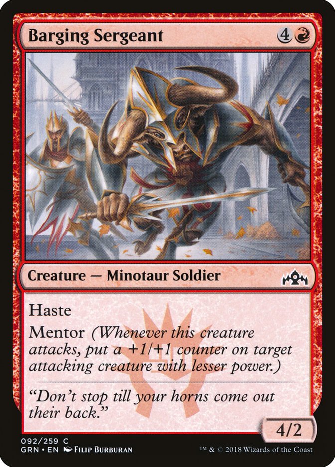 Barging Sergeant (92) [Guilds of Ravnica] | Odin's Place