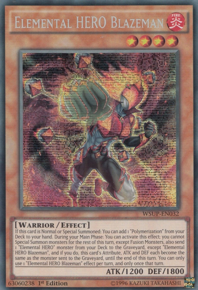 Elemental HERO Blazeman [WSUP-EN032] Secret Rare | Odin's Place