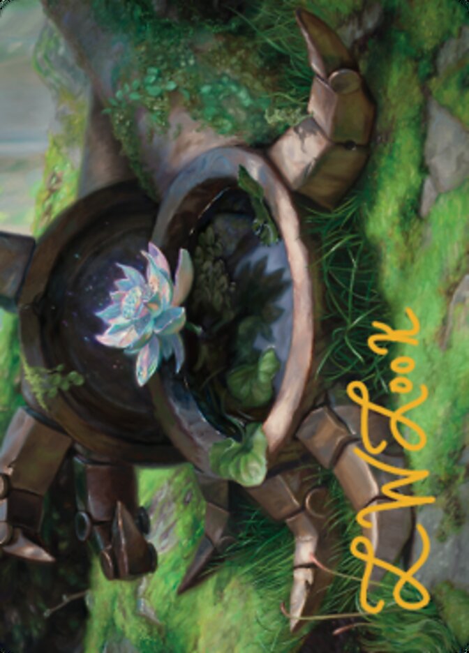 Timeless Lotus Art Card (Gold-Stamped Signature) [Dominaria United Art Series] | Odin's Place