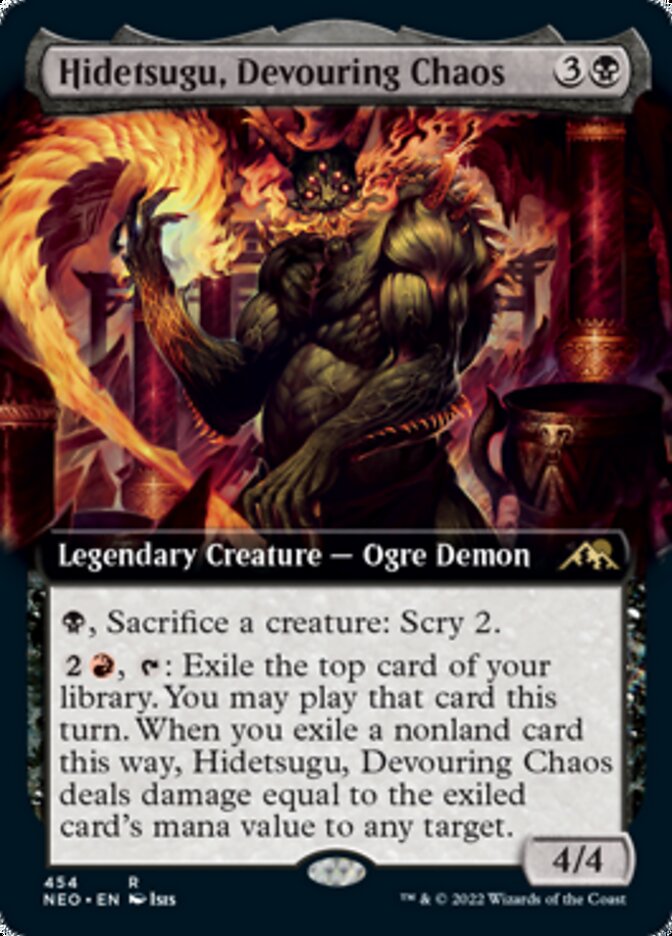 Hidetsugu, Devouring Chaos (Extended Art) [Kamigawa: Neon Dynasty] | Odin's Place