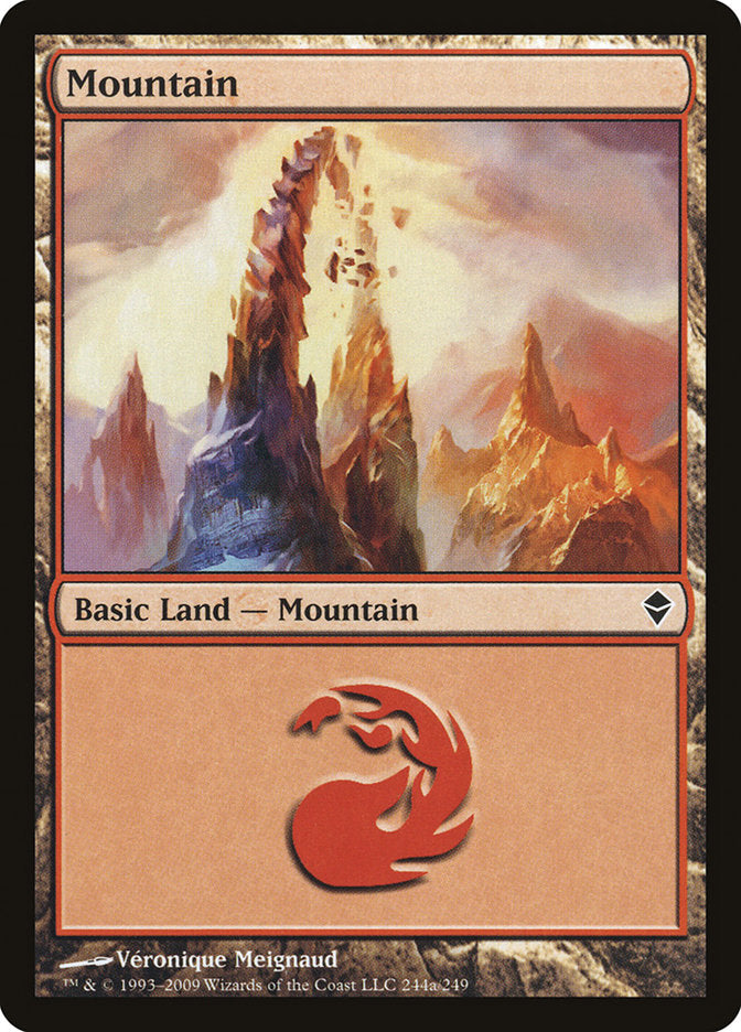 Mountain (244a) [Zendikar] | Odin's Place