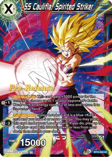 SS Caulifla, Spirited Striker (BT15-034) [Saiyan Showdown Prerelease Promos] | Odin's Place