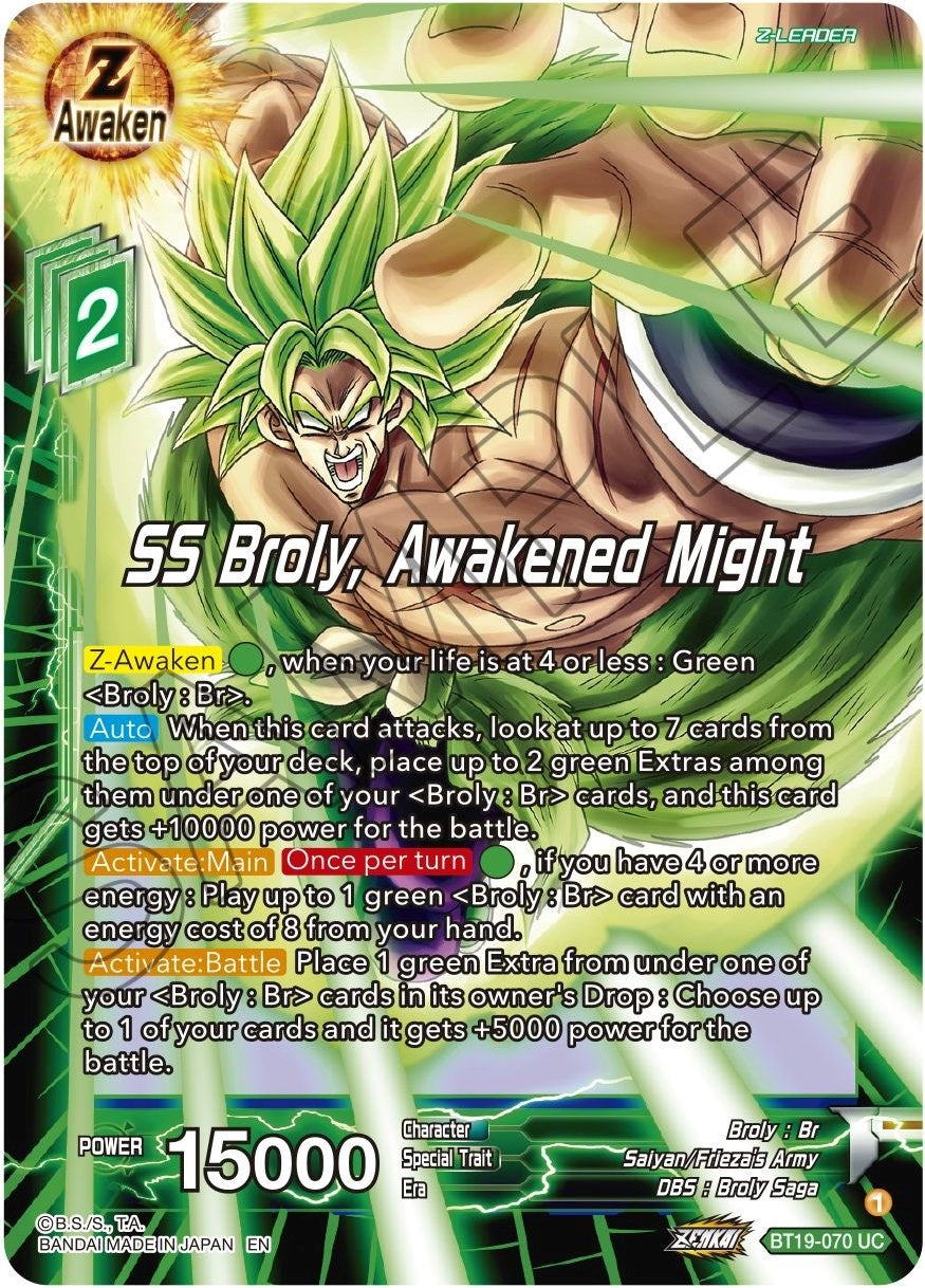 SS Broly, Awakened Might (BT19-070) [Fighter's Ambition] | Odin's Place