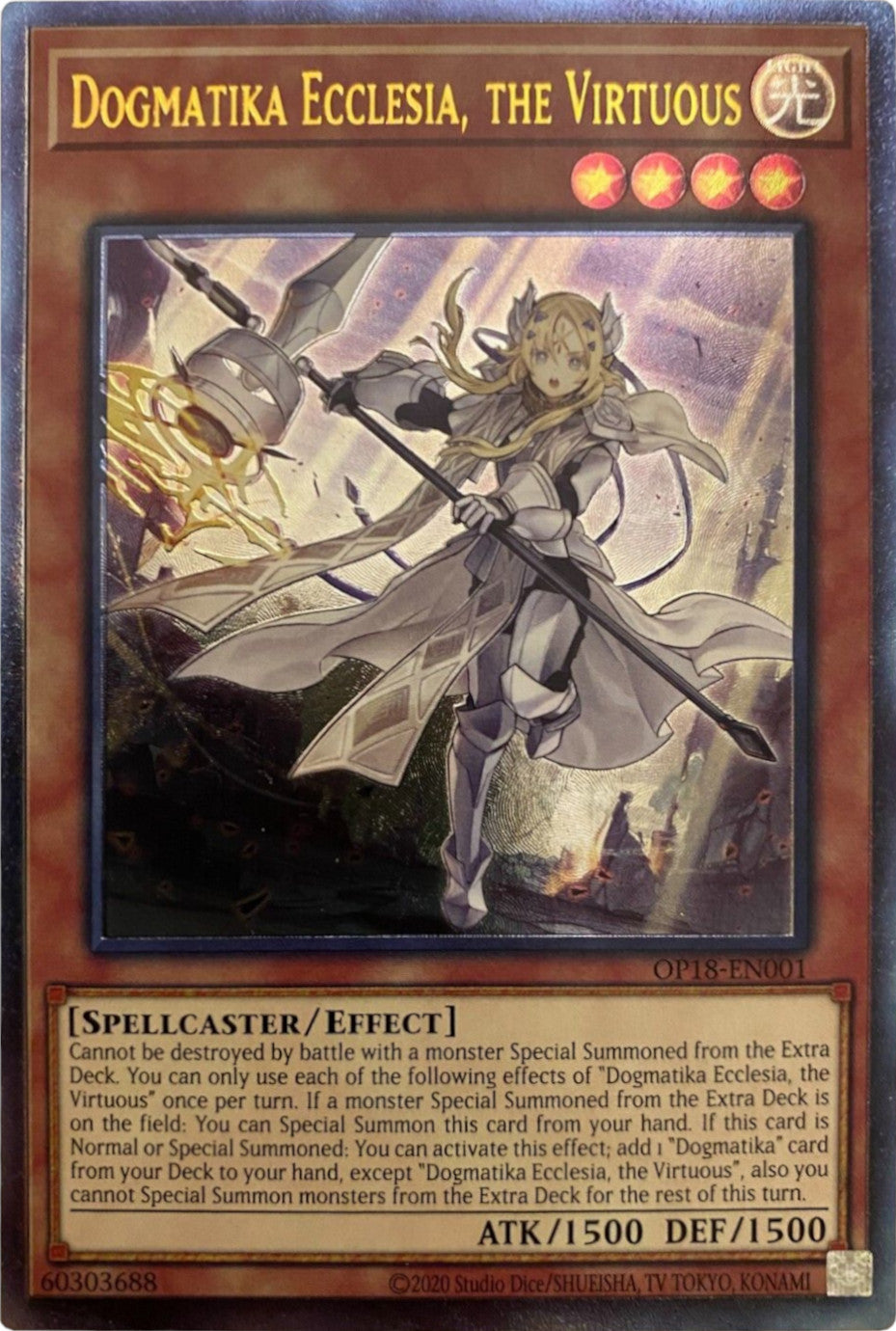 Dogmatika Ecclesia, the Virtuous [OP18-EN001] Ultimate Rare | Odin's Place