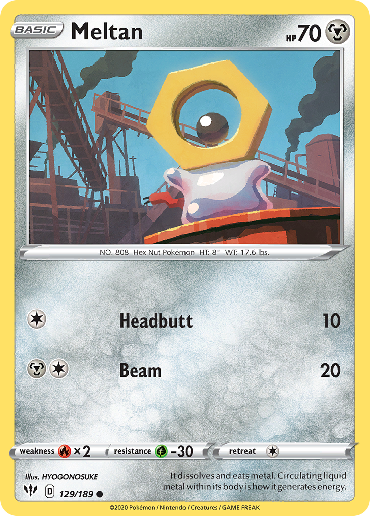 Meltan (129/189) [Sword & Shield: Darkness Ablaze] | Odin's Place