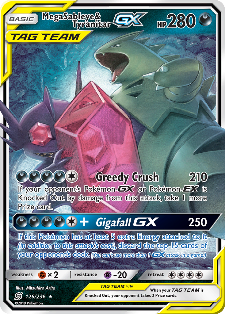 Mega Sableye & Tyranitar GX (126/236) [Sun & Moon: Unified Minds] | Odin's Place