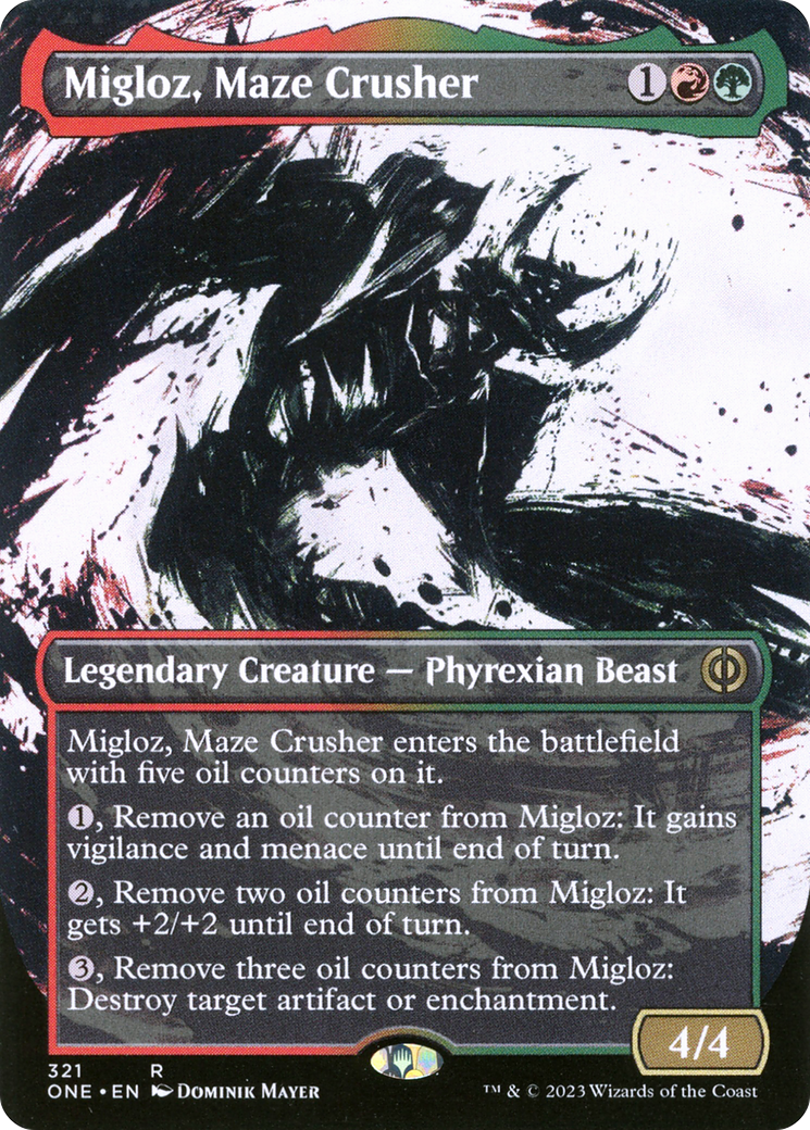 Migloz, Maze Crusher (Borderless Ichor) [Phyrexia: All Will Be One] | Odin's Place