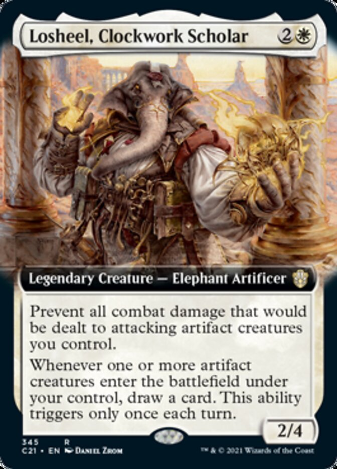 Losheel, Clockwork Scholar (Extended Art) [Commander 2021] | Odin's Place