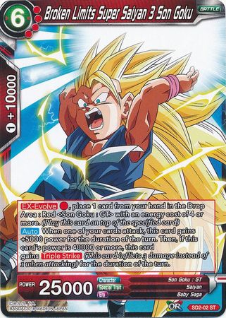 Broken Limits Super Saiyan 3 Son Goku (Starter Deck - The Extreme Evolution) (SD2-02) [Cross Worlds] | Odin's Place