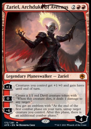 Zariel, Archduke of Avernus (Promo Pack) [Dungeons & Dragons: Adventures in the Forgotten Realms Promos] | Odin's Place