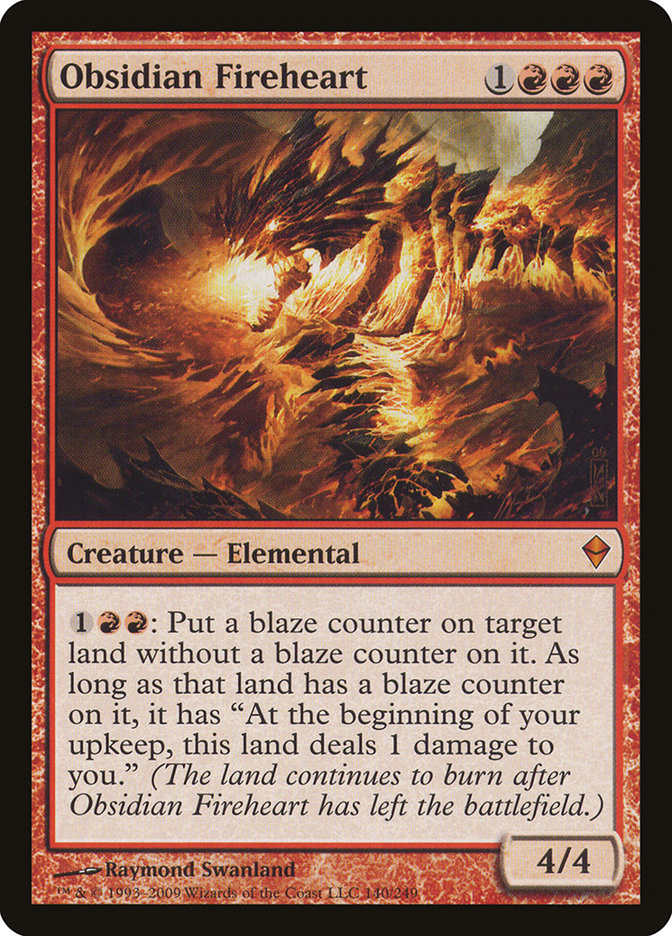 Obsidian Fireheart (140) [Zendikar] | Odin's Place