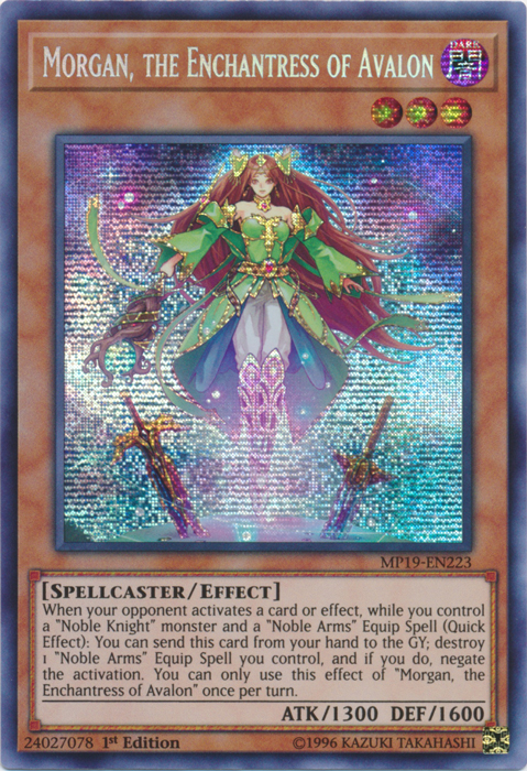 Morgan, the Enchantress of Avalon [MP19-EN223] Prismatic Secret Rare | Odin's Place